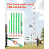 VEVOR Manual Pole Saw, 3.87-27 ft Extendable Pole Tree Pruner with Scissors, Sharp 65Mn Steel Blade, Lightweight Fiberglass Handle Pole, for High Branch Trimming, Pruning Tool for Palms and Shrubs