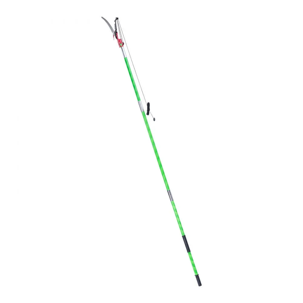 VEVOR Manual Pole Saw, 3.87-27 ft Extendable Pole Tree Pruner with Scissors, Sharp 65Mn Steel Blade, Lightweight Fiberglass Handle Pole, for High Branch Trimming, Pruning Tool for Palms and Shrubs