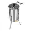 VEVOR Honey Extractor, 2 Frame Manual Honey Spinner with Transparent Lid, Stainless Steel Honeycomb Drum Spinner with Height Adjustable Stand, Honeycomb Extraction Centrifuge Equipment for Beekeeping