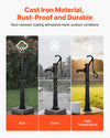VEVOR Well Hand Pitcher Pump, 20 ft Max Lift, Antique Cast Iron Manual Hand Water Pump with Heightening Base, NPT 1-1/4 in Connection, Easy Installation, for Outdoor Garden, Pond, Yard, Farm, Black
