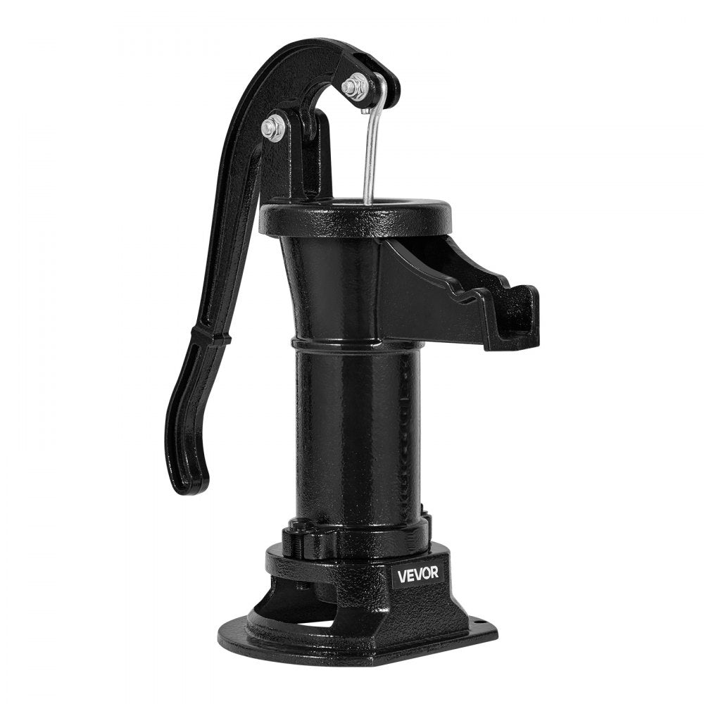 VEVOR Well Hand Pitcher Pump, 25 ft Maximum Lift, Antique Cast Iron Manual Hand Water Pump, NPT 1-1/4 in Connection, Easy Installation, Old Fashioned for Outdoor Garden, Pond, Backyard, Farm, Black