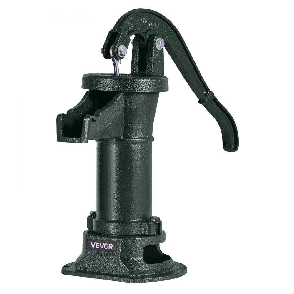 VEVOR Well Hand Pitcher Pump, 25 ft Maximum Lift, Antique Cast Iron Manual Hand Water Pump, NPT 1-1/4 in Connection, Easy Installation, Old Fashioned for Outdoor Garden, Pond, Backyard, Farm, Green