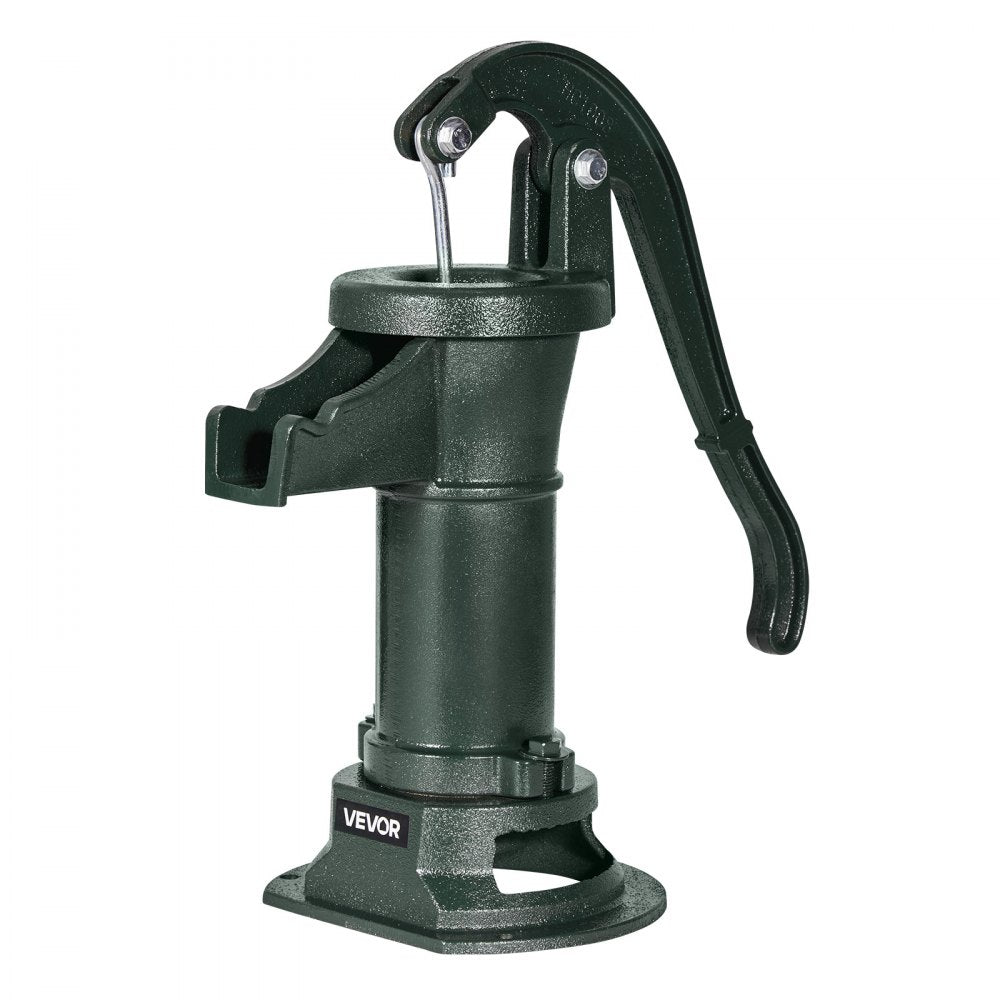 VEVOR Well Hand Pitcher Pump, 25 ft Maximum Lift, Antique Cast Iron Manual Hand Water Pump, NPT 1-1/4 in Connection, Easy Installation, Old Fashioned for Outdoor Garden, Pond, Backyard, Farm, Green