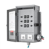 VEVOR Manual Transfer Switch, 30-Amp 6-Circuit, Prewired Generator Transfer Switch Kit with NEMA L14-30P Power Inlet Box, Double-Throw Switch, NEMA 3R, Mechanical Watt Meter, for 7500W Generators
