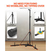 VEVOR Punching Bag Stand, Steel Heavy Duty Workout Training Equipment, Adjustable Height Boxing Punching Stand with Weighted Base, Holds Up to 140 lbs, Freestanding Sandbag Rack for Home Gym Fitness