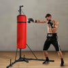 VEVOR Punching Bag Stand, Steel Heavy Duty Workout Training Equipment, Adjustable Height Boxing Punching Stand with Weighted Base, Holds Up to 140 lbs, Freestanding Sandbag Rack for Home Gym Fitness