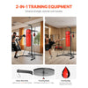 VEVOR 2 in 1 Punching Bag Stand, Steel Heavy Duty Workout Equipment, Adjustable Height Boxing Punching Bag and Speed Bag Stand, Freestanding Sandbag Rack, Holds Up to 140 lbs, for Home Gym Fitness