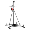 VEVOR 2 in 1 Punching Bag Stand, Steel Heavy Duty Workout Equipment, Adjustable Height Boxing Punching Bag and Speed Bag Stand, Freestanding Sandbag Rack, Holds Up to 140 lbs, for Home Gym Fitness