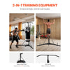 VEVOR 2 in 1 Punching Bag Stand, Steel Heavy Duty Workout Equipment, Adjustable Height Boxing Punching Bag Stand with Pull Up Bar, Freestanding Sandbag Rack, Holds Up to 140 lbs, for Home Gym Fitness