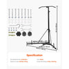 VEVOR 2 in 1 Punching Bag Stand, Steel Heavy Duty Workout Equipment, Adjustable Height Boxing Punching Bag Stand with Pull Up Bar, Freestanding Sandbag Rack, Holds Up to 140 lbs, for Home Gym Fitness