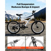 VEVOR Mountain Bike for Men and Women 20 inch Outdoor Bicycle 6 Speeds, Adult Bikes, Full Suspension, Adjustable Saddle, All-Terrain Tires, High Carbon Steel Frame, Dual Brakes, Pre-Assembled