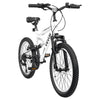 VEVOR Mountain Bike for Men and Women 20 inch Outdoor Bicycle 6 Speeds, Adult Bikes, Full Suspension, Adjustable Saddle, All-Terrain Tires, High Carbon Steel Frame, Dual Brakes, Pre-Assembled