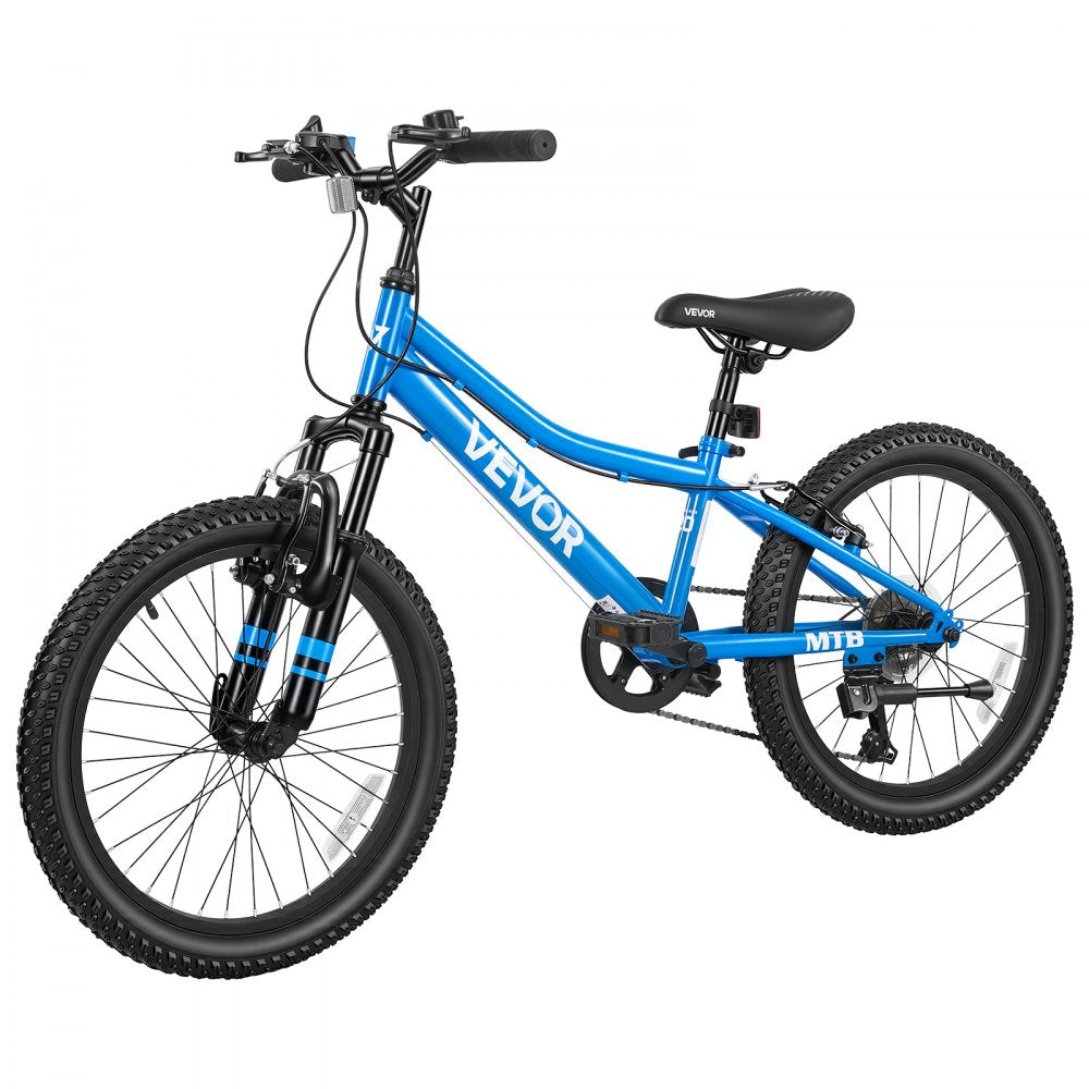 VEVOR Mountain Bike for Men and Women 20 inch Outdoor Bicycle 6 Speeds, Adult Bikes, Front Suspension, Adjustable Saddle, All-Terrain Tires, High Carbon Steel Frame, Dual Brake, Pre-Assembled