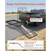 VEVOR Hitch Mount Wheelchair Carrier Height Adjustable, 500LBS Steel Mobility Scooter Carrier Cargo Basket with Folding Ramp & Stabilizer Kit, Fits 2" Hitch Receiver for Truck SUV Car, 46.1" x 26.8"