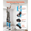 VEVOR Drywall Stilts, 24.2–40.3 Inch Adjustable Aluminum Painter Stilts, 228 lbs Load Capacity, Non-Slip Rubber Feet, Dual Spring Shock Absorption, Comfortable Leg Straps for Painting, Decoration,Blue