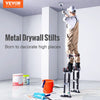 VEVOR Drywall Stilts, 24''-40'' Adjustable Aluminum Tool Stilts with Protective Knee Pads, Durable and Non-slip Work Stilts for Sheetrock Painting, Walking, Taping, Black