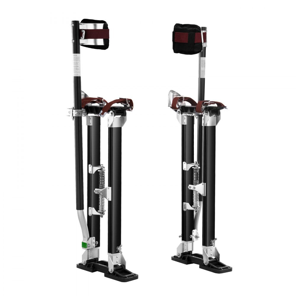 VEVOR Drywall Stilts, 24''-40'' Adjustable Aluminum Tool Stilts with Protective Knee Pads, Durable and Non-slip Work Stilts for Sheetrock Painting, Walking, Taping, Black