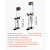 VEVOR Drywall Stilts, 16.1–24.1 in Adjustable Aluminum Painter Stilts, 228 lbs Load Capacity, Non-Slip Rubber Feet, Dual Spring Shock Absorption, Comfortable Leg Straps for Painting, Decoration,Silver