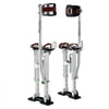 VEVOR Drywall Stilts, 16.1–24.1 in Adjustable Aluminum Painter Stilts, 228 lbs Load Capacity, Non-Slip Rubber Feet, Dual Spring Shock Absorption, Comfortable Leg Straps for Painting, Decoration,Silver
