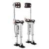 VEVOR Drywall Stilts, 16.1–24.1 in Adjustable Aluminum Painter Stilts, 228 lbs Load Capacity, Non-Slip Rubber Feet, Dual Spring Shock Absorption, Comfortable Leg Straps for Painting, Decoration,Silver