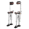 VEVOR Drywall Stilts, 16.1–24.1 in Adjustable Aluminum Painter Stilts, 228 lbs Load Capacity, Non-Slip Rubber Feet, Dual Spring Shock Absorption, Comfortable Leg Straps for Painting, Decoration,Silver