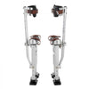 VEVOR Drywall Stilts, 16.1–24.1 in Adjustable Aluminum Painter Stilts, 228 lbs Load Capacity, Non-Slip Rubber Feet, Dual Spring Shock Absorption, Comfortable Leg Straps for Painting, Decoration,Silver