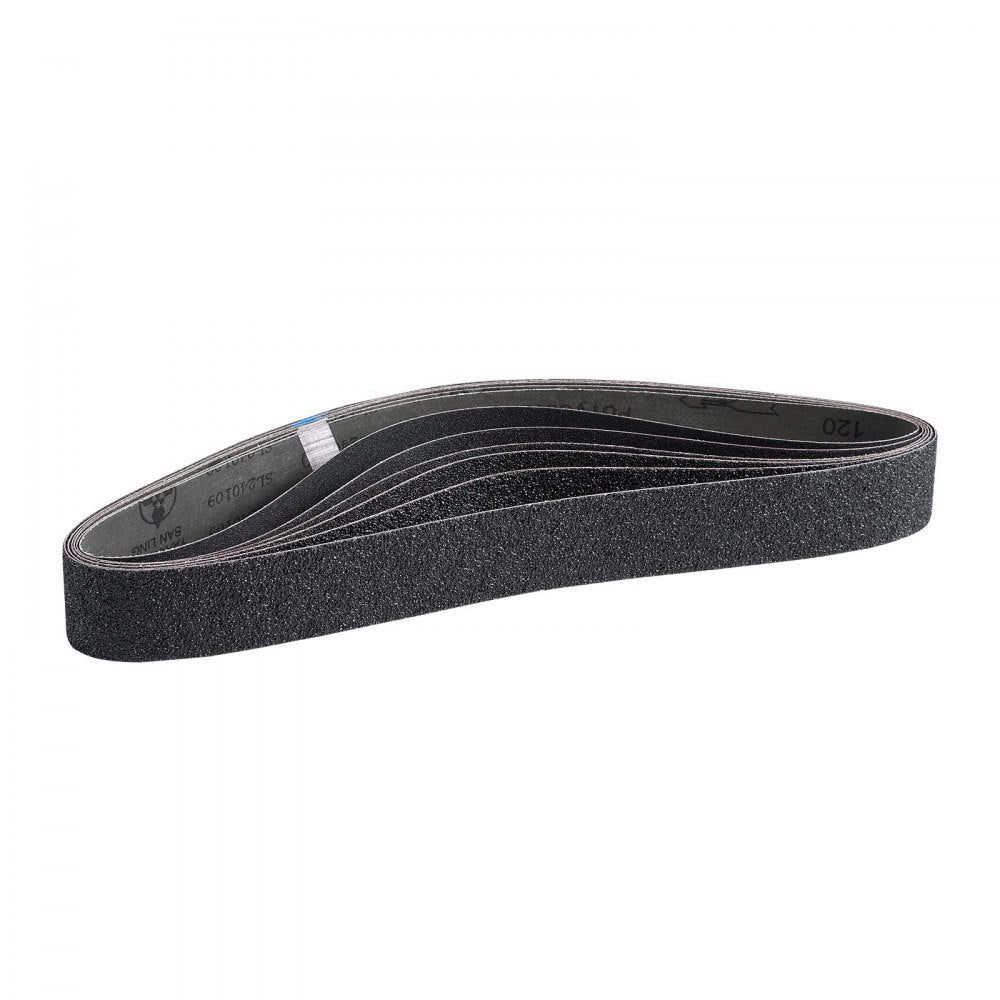 VEVOR Sanding Belts, 2 x 42-inch Belt Sander Sanding Belts, 6 PCS (Each of 36 40 60 80 100 120 Assorted Grits) Silicon Carbide for Knife Sharpening, Metalworking, Composites, Plastic Finishing