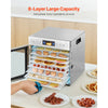 VEVOR Food Dehydrator Machine, 8 Stainless Steel Trays, 400W Electric Food Dryer with Adjustable Temperature & 24-Hour Timer, Heated Dryer for Jerky, Meat, Fruit, Vegetables, Herbs, Dog Treats