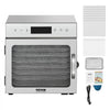 VEVOR Food Dehydrator Machine, 8 Stainless Steel Trays, 400W Electric Food Dryer with Adjustable Temperature & 24-Hour Timer, Heated Dryer for Jerky, Meat, Fruit, Vegetables, Herbs, Dog Treats