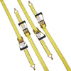 VEVOR Ratchet Tie Down Straps (4PK), 5000 lb Break Strength, Double J Hook Includes 4 Premium 2" x 15' Rachet Tie Downs with Padded Handles, for Moving Securing Cargo, Appliances, Lawn Equipment