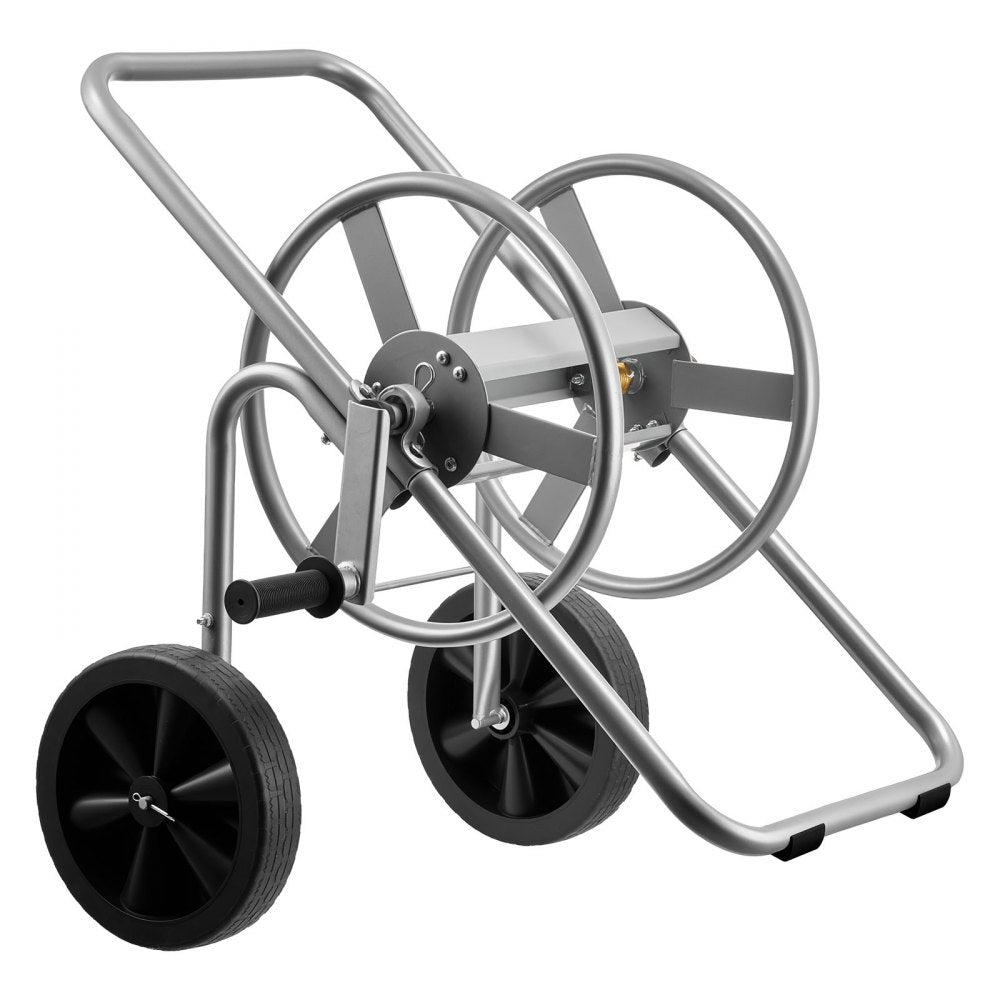 VEVOR Water Hose Reel Cart, 200/300 ft High-Pressure Garden Hose Cart, Hoses Reel Carts with Two Wheels, Handle & Heavy-Duty Mesh Storage Basket, Portable Hoses Reels for Garden Watering, Car Washing