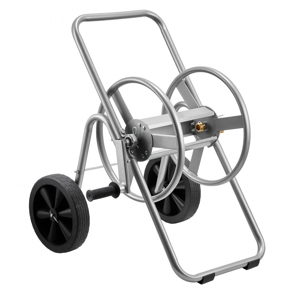 VEVOR Water Hose Reel Cart, 200/300 ft High-Pressure Garden Hose Cart, Hoses Reel Carts with Two Wheels, Handle & Heavy-Duty Mesh Storage Basket, Portable Hoses Reels for Garden Watering, Car Washing