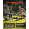 VEVOR Water Hose Reel Cart, 200/300ft High-Pressure Garden Hose Cart, Hoses Reel Carts with Two Wheels, Handle & Heavy-Duty Mesh Storage Basket, Dual-Purpose Portable Hoses Reels for Garden, Car, Pet