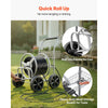 VEVOR Hose Reel Cart, Hold Up to 300 ft of 5/8’’ Hose, Garden Water Hose Carts Mobile Tools with 4 Wheels, Heavy Duty Powder-coated Steel Outdoor Planting with Storage Basket, for Garden, Yard, Lawn
