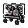 VEVOR 9 Gallon Twin-Tank Gas Powered Air Compressor, 7HP 6.2CFM at 90PSI Gas-Driven Air Compression System with Three-Cylinder Piston Pump, 115 PSI Max Pressure & 4 Wheels for Workshops (4.5 Gal x 2)