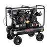 VEVOR 9 Gallon Twin-Tank Gas Powered Air Compressor, 7HP 6.2CFM at 90PSI Gas-Driven Air Compression System with Three-Cylinder Piston Pump, 115 PSI Max Pressure & 4 Wheels for Workshops (4.5 Gal x 2)