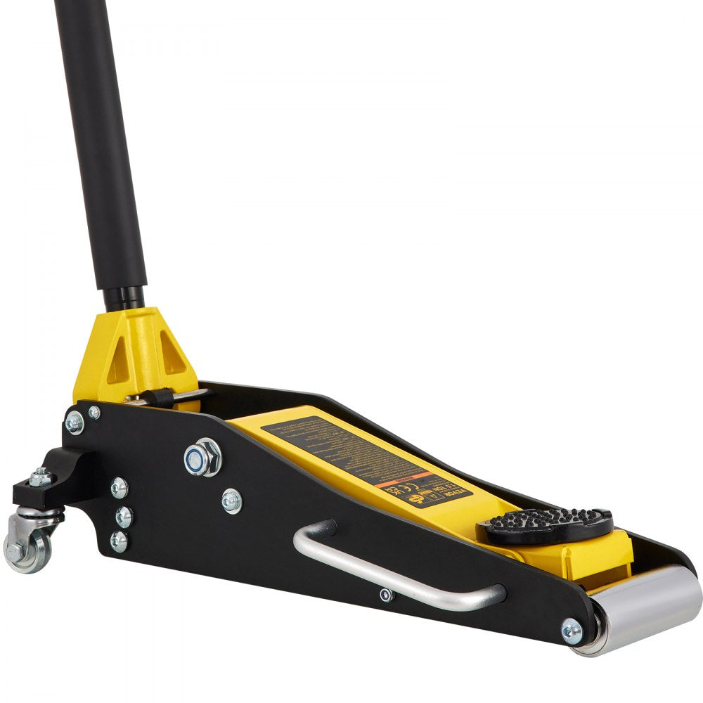 VEVOR Floor Jack, 1.5 Ton Low Profile Floor Jack, Aluminum and Steel Racing Floor Jack with Dual Pistons Quick Lift Pump, Floor Jack Lifting Range 3-3/20"-14-10/27"