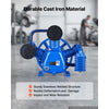 VEVOR Air Compressor Pump Head, 5HP 14.9CFM, 3-Cylinder Oil Lubricated Air Compressor Pump Head, Dual Stage Cast Iron Replacement Head with Max 175PSI Pressure for Woodworking Auto Repair