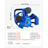 VEVOR Air Compressor Pump Head, 5HP 14.9CFM, 3-Cylinder Oil Lubricated Air Compressor Pump Head, Dual Stage Cast Iron Replacement Head with Max 175PSI Pressure for Woodworking Auto Repair