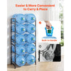 VEVOR Water Jug Holder, 5 Tiers Double Rows 3 and 5 Gallon Water Bottle Holder for 10 Bottles, Heavy Duty Jug Rack Organizer with Handles, Easy Assembly, for Kitchen, Office, Living Room, Black