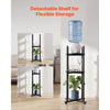 VEVOR Water Dispenser Stand, 2 Tiers Water Jug Holder for 1 Bottle, Heavy Duty Jug Rack Organizer with Detachable Storage Shelf, Cross-Shaped Stable Base, for Kitchen, Office, Living Room, Black