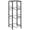 VEVOR Water Jug Holder, 4 Tiers 3 and 5 Gallon Water Bottle Holder for 3 Bottles, Heavy Duty Jug Rack Organizer with Storage Shelf, Detachable for Kitchen, Office, Living Room, Black and Brown