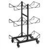 VEVOR Water Jug Holder, 3 Tiers Double Rows 3 and 5 Gallon Water Bottle Holder for 6 Bottles, Heavy Duty Jug Rack Organizer with Casters and Handles, Foldable for Kitchen, Office, Living Room, Black