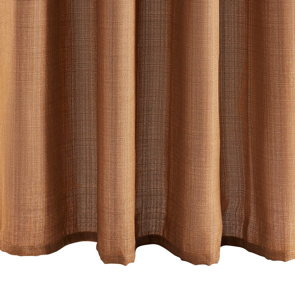 VEVOR Natural Linen Curtains, 52 x 84 inch 2 Panels Set, Grommet Light Filtering Thick Flax Textured Linen Drapes, Privacy Burlap for Living Room, Bedroom, Farmhouse, Sunroom, Office Window Curtain