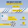 VEVOR Double Pulley Block & Rope Kit, 1/2 inch x 98 ft Braided Line, Dual Pulley Rigging System, 35 kN Breaking Strength for Tower Work, Hoisting, Training & Outdoor Applications