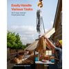 VEVOR 4400 lbs Breaking Strength 100 FT Rope Pulley Hoist, 5:1 Lifting Power Heavy Duty Pulley System with 2pcs Soft Loops, Metal Wheels Bearing Structure, Block and Tackle for Lifting Heavy Objects