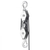 VEVOR 4400 lbs Breaking Strength 100 FT Rope Pulley Hoist, 5:1 Lifting Power Heavy Duty Pulley System with 2pcs Soft Loops, Metal Wheels Bearing Structure, Block and Tackle for Lifting Heavy Objects