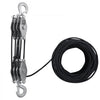 VEVOR 4400 lbs Breaking Strength 100 FT Rope Pulley Hoist, 5:1 Lifting Power Heavy Duty Pulley System with 2pcs Soft Loops, Metal Wheels Bearing Structure, Block and Tackle for Lifting Heavy Objects