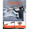 VEVOR Car Snow Brush, 3-in-1 Snow Remover for Car Windshield - with 180° Pivoting Brush Head, Squeegee & Ice Scraper, 34.3"-42.1" Extendable Aluminum Handle and Foam Grip for Cars, Truck, SUV, RV