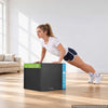 VEVOR 3-in-1 High-Density Foam Plyo Box 16/20/24-Inch Plyometric Jump Boxes, for Home Gym, Non-Slip Step-Up Training Exercise Platform with Impact Cushioning, PVC Mesh, Rounded Edges, Stable Support